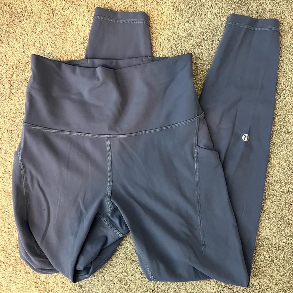 Lululemon 25” Athletica Blueish Purple Leggings - Size 6